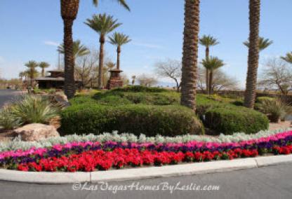 Red Rock Country Club Homes in Las Vegas Entrance Flowers